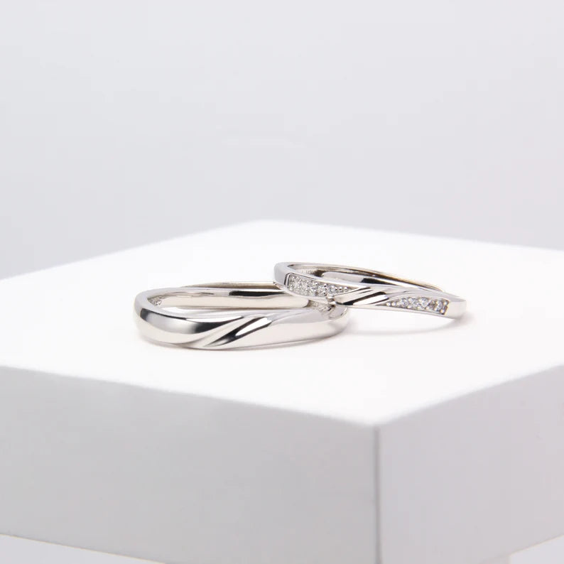 Silver Rings for Couple on Anniversary