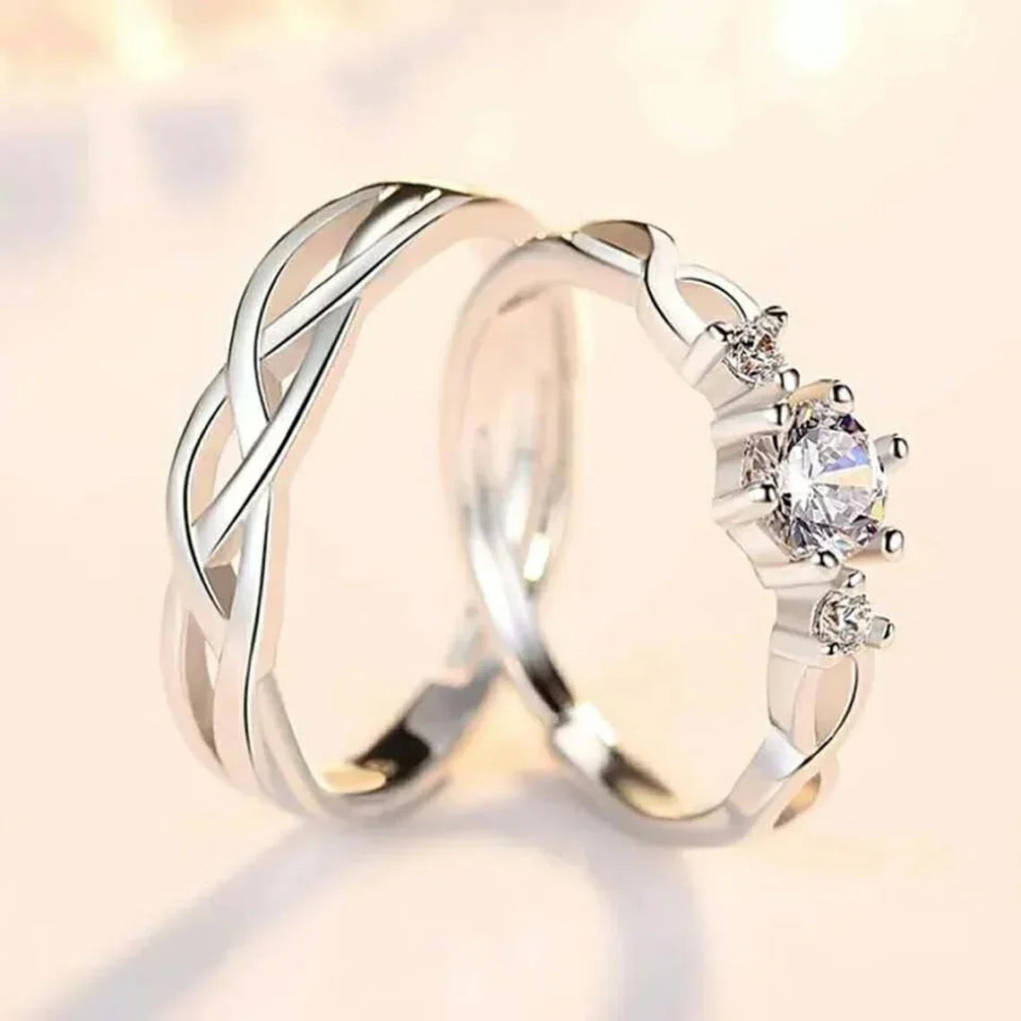 Silver Ring For Couple on Anniversary