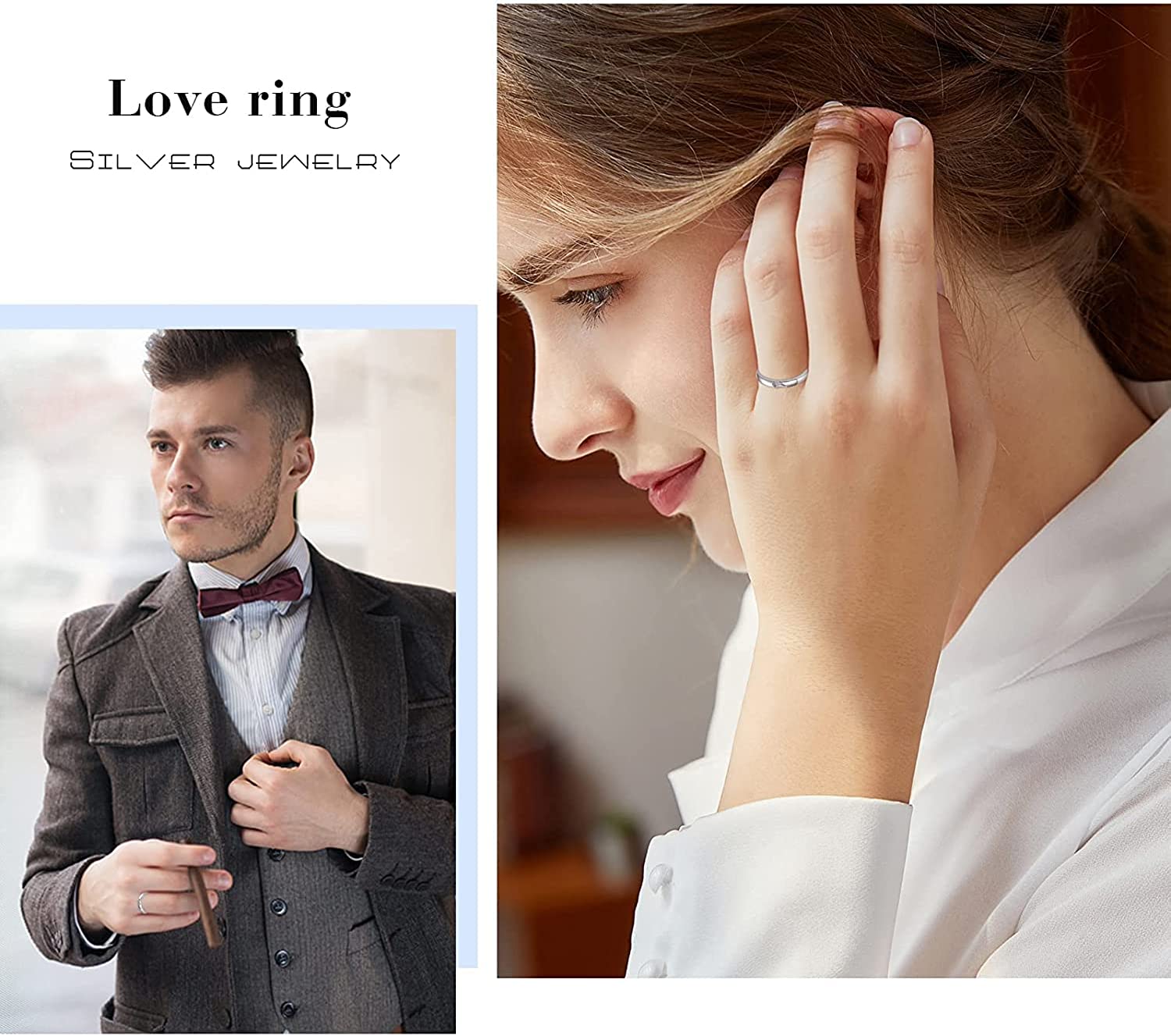 Silver Ring For Couple