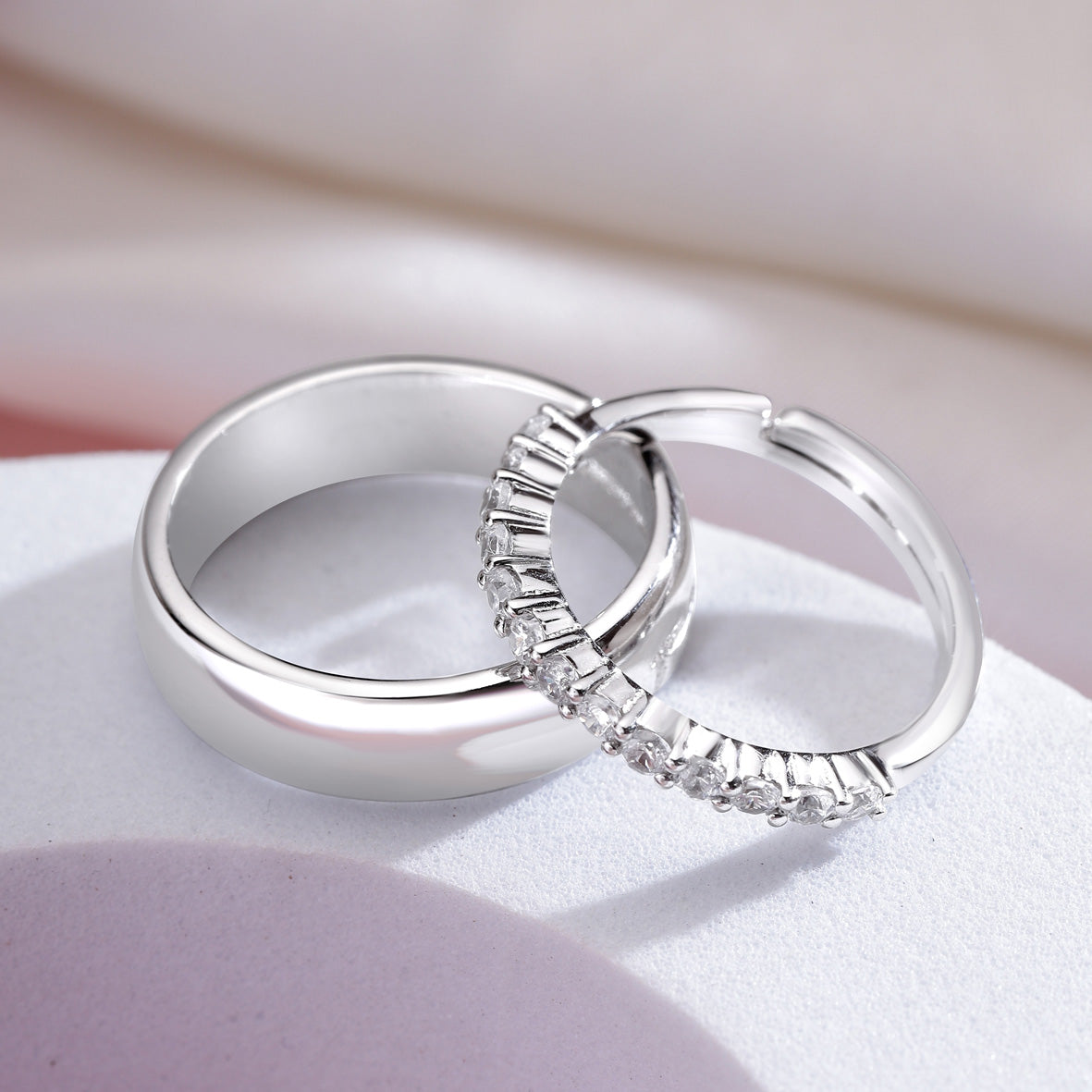 Silver Ring For Couple on Anniversary