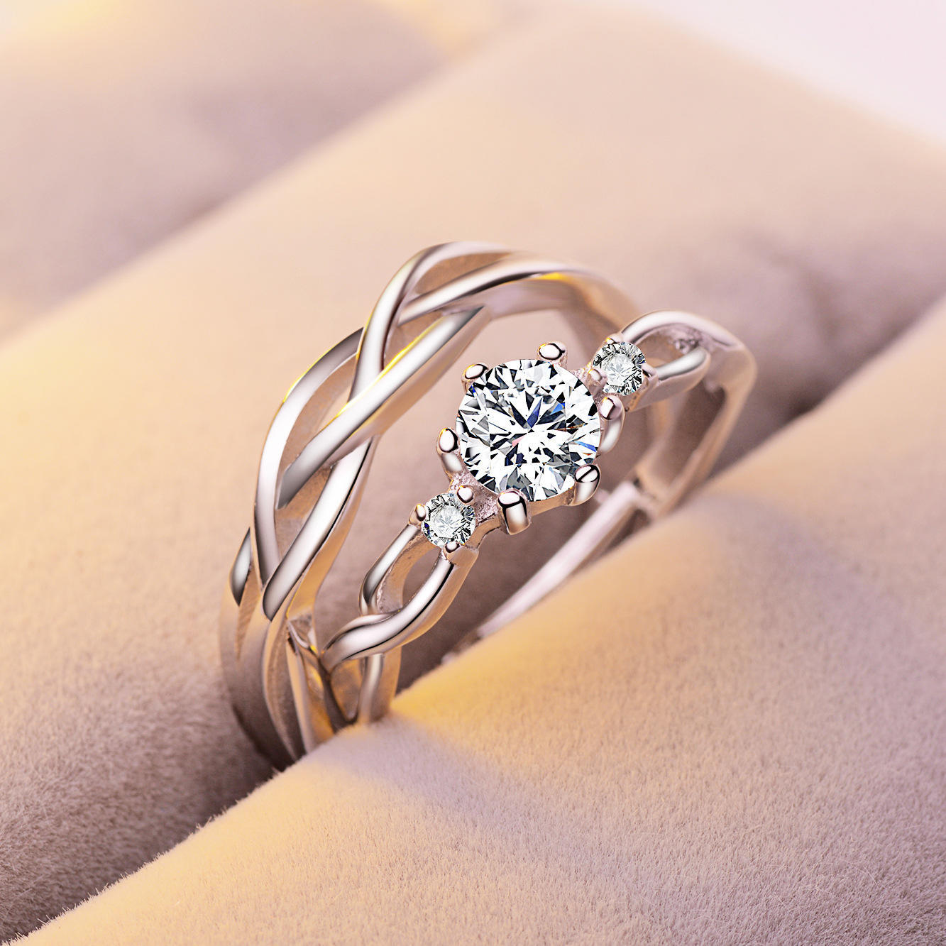 Silver Ring For Couple on Anniversary