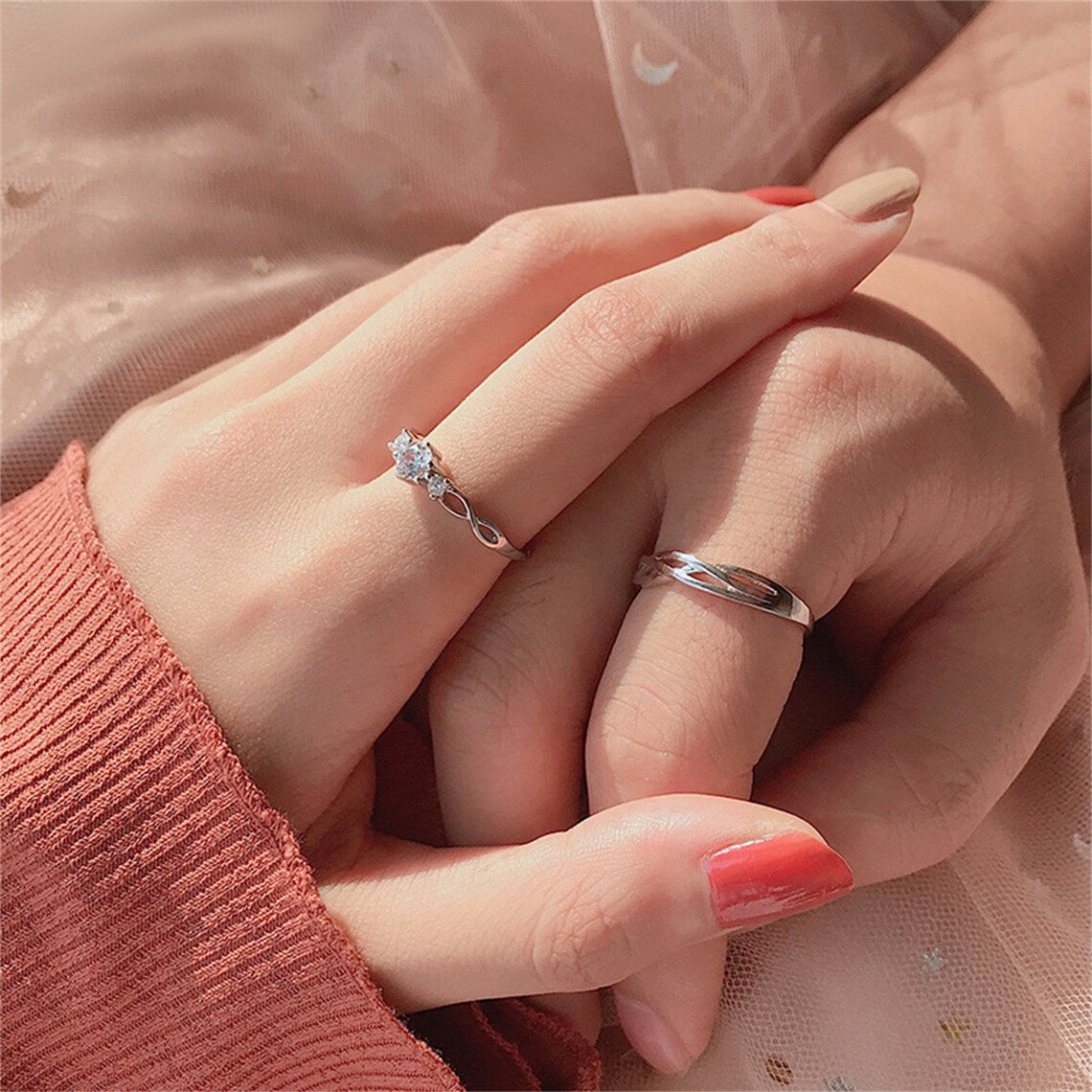 Silver Ring For Couple on Anniversary