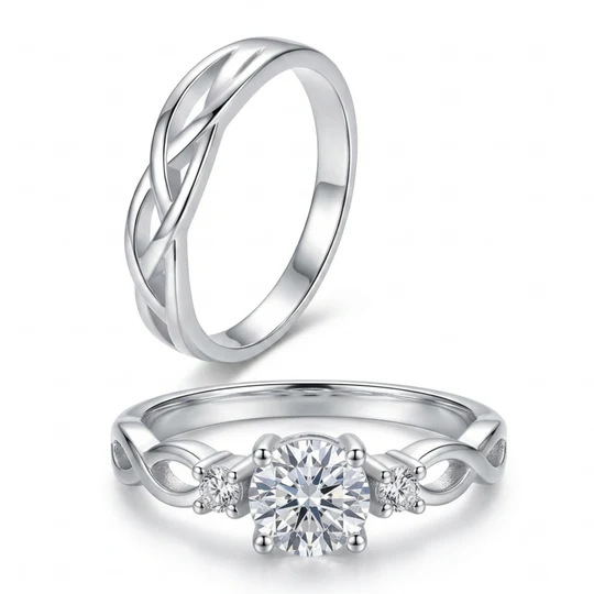 Silver Ring For Couple on Anniversary