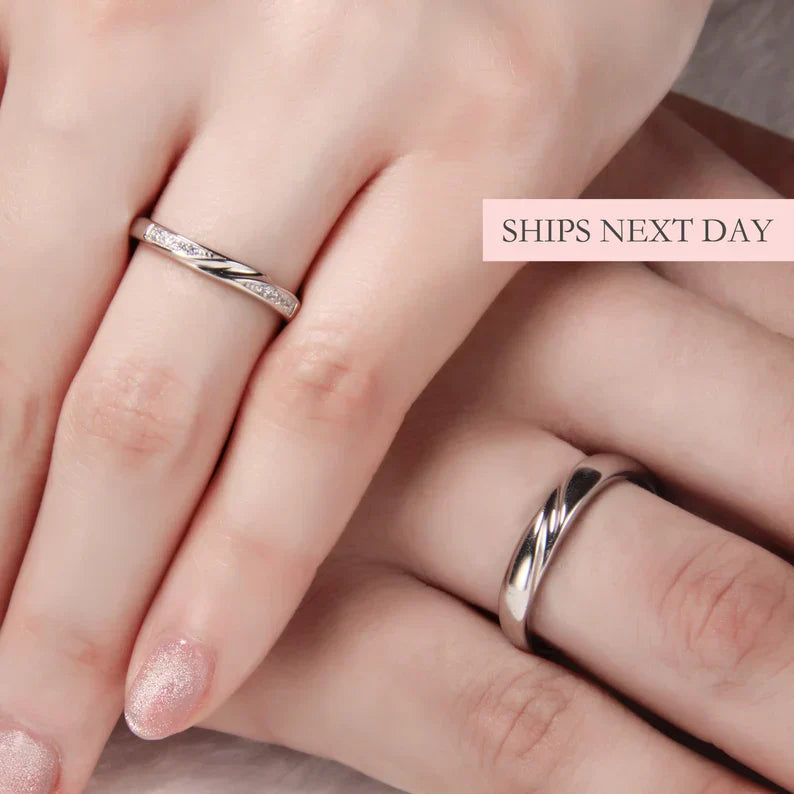 Silver Rings for Couple on Anniversary