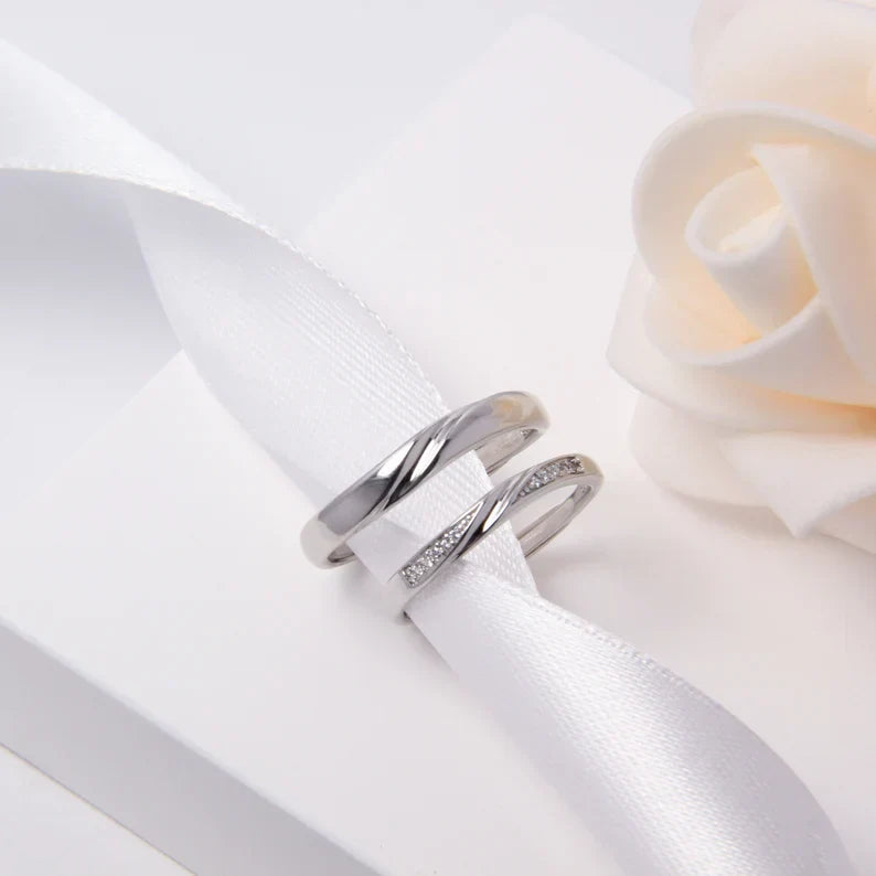 Silver Rings for Couple on Anniversary