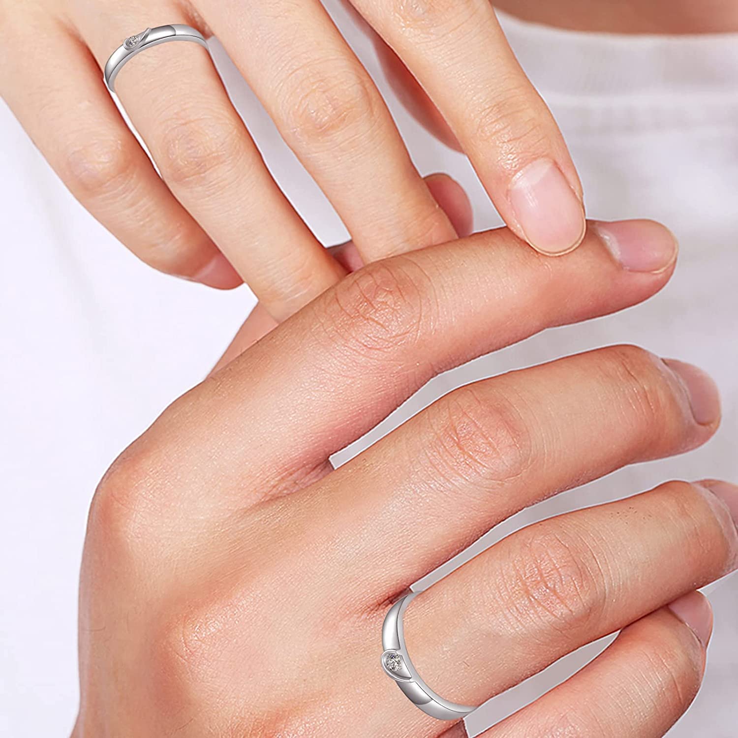 Silver Ring For Couple