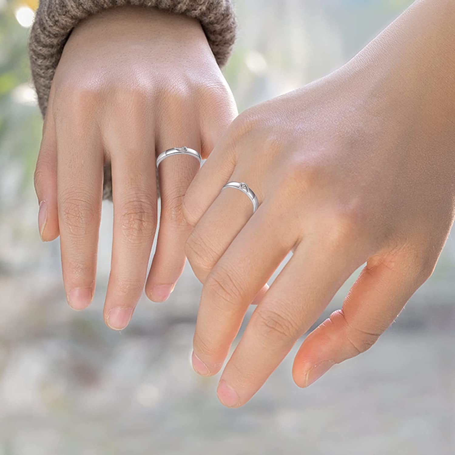 Silver Ring For Couple