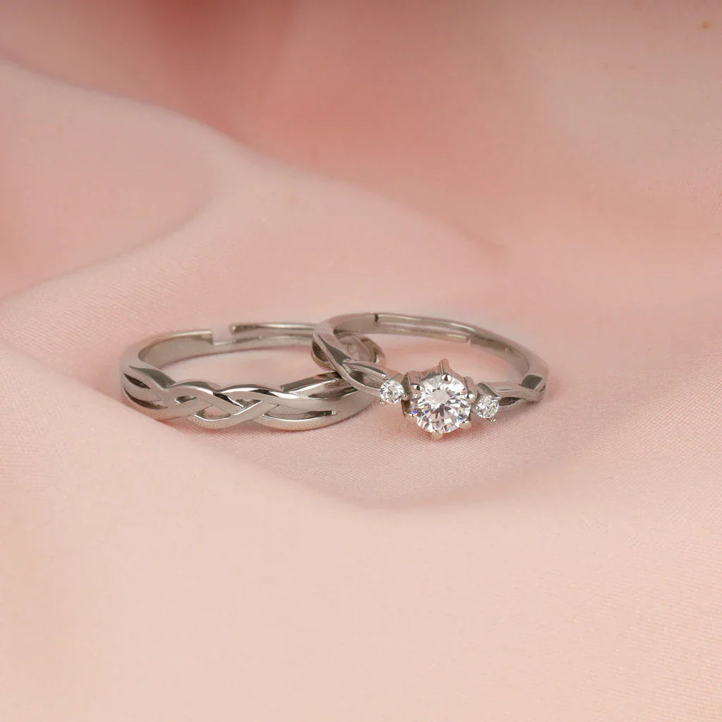 Silver Ring For Couple on Anniversary